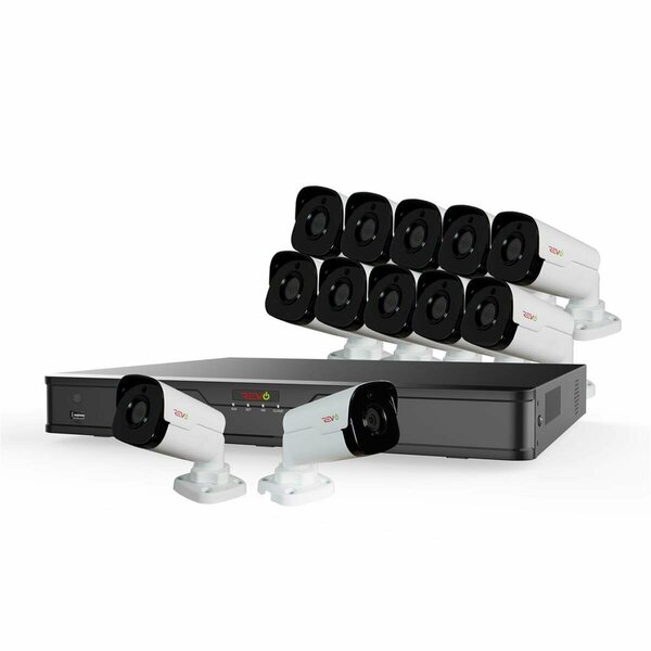 Revo America Ultra HD 16 Channel 4TB NVR Surveillance System with 12 x 4 Megapixel Cameras RU162B12G-4T